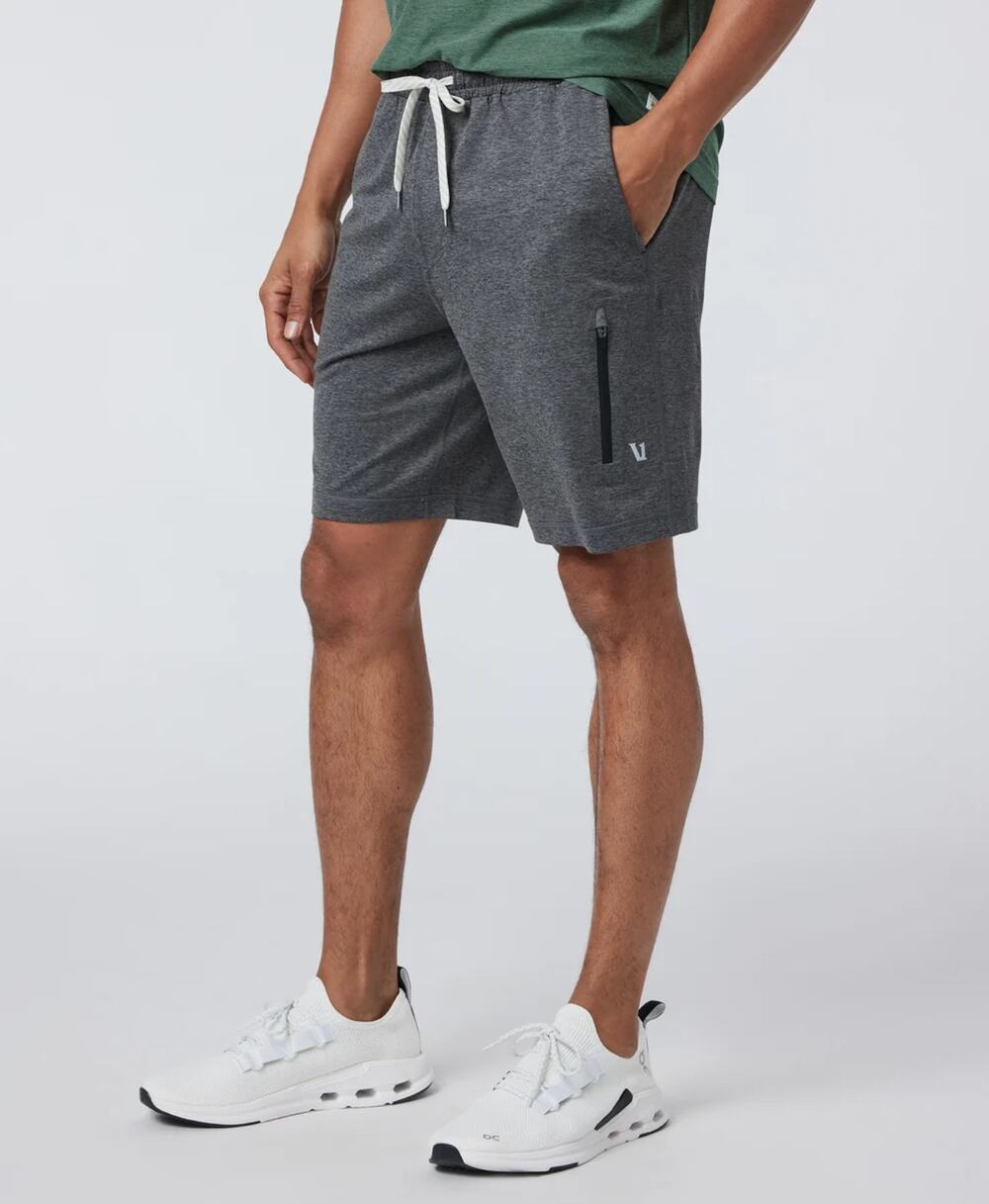 Vuori Sunday Performance Athletic Short Charcoal Heather Size Medium